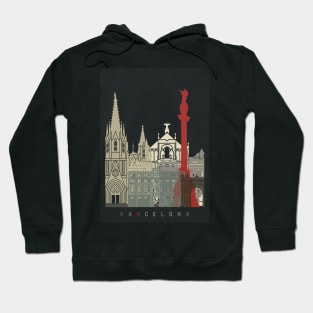 Barcelona skyline poster Hoodie